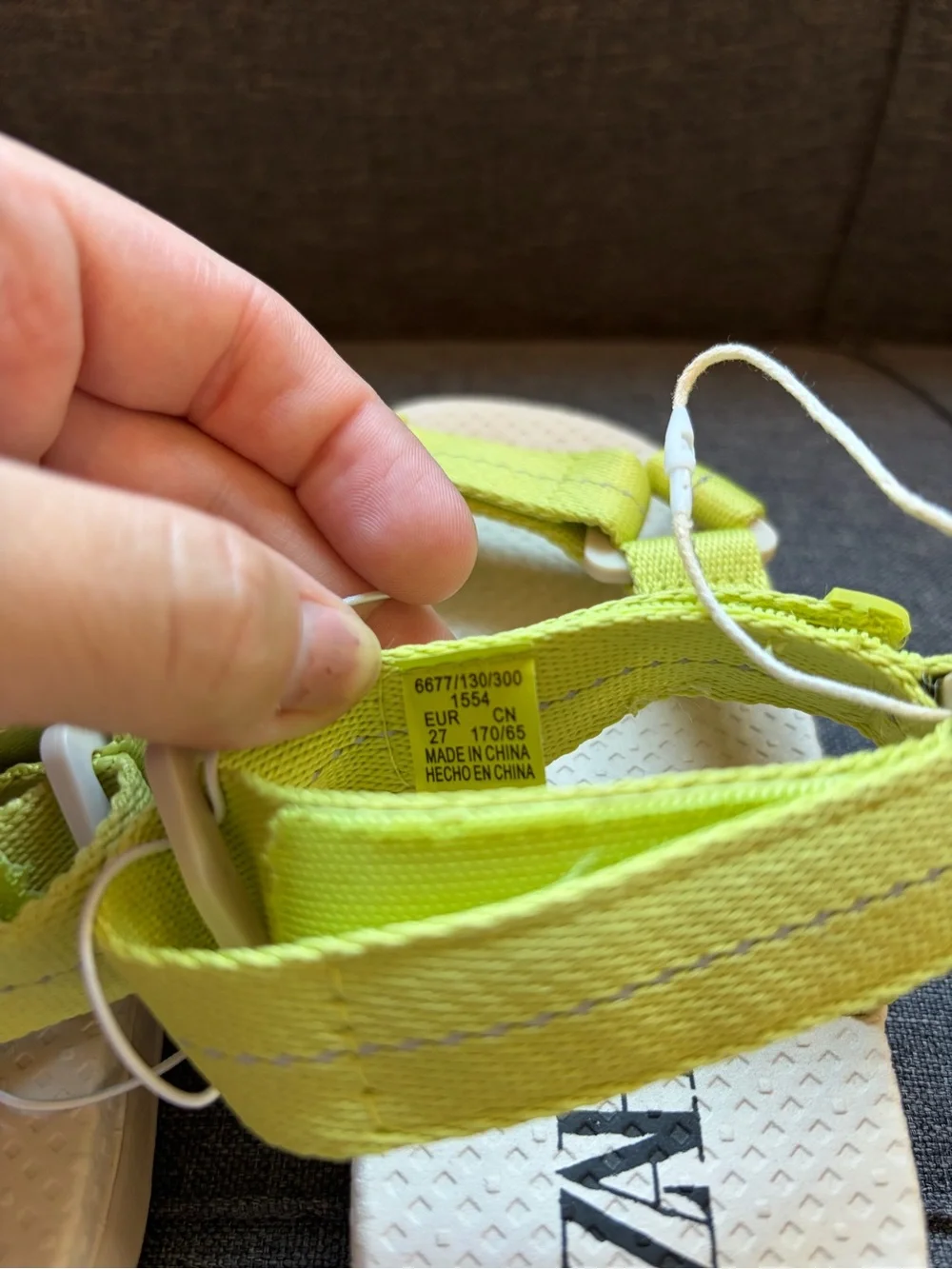Zara Toddler Sport Sandals Size 27 / US 10C NWT Lime Green